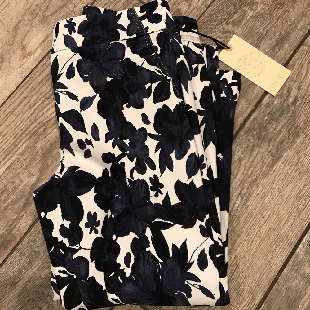 Navy Blue Floral Pants